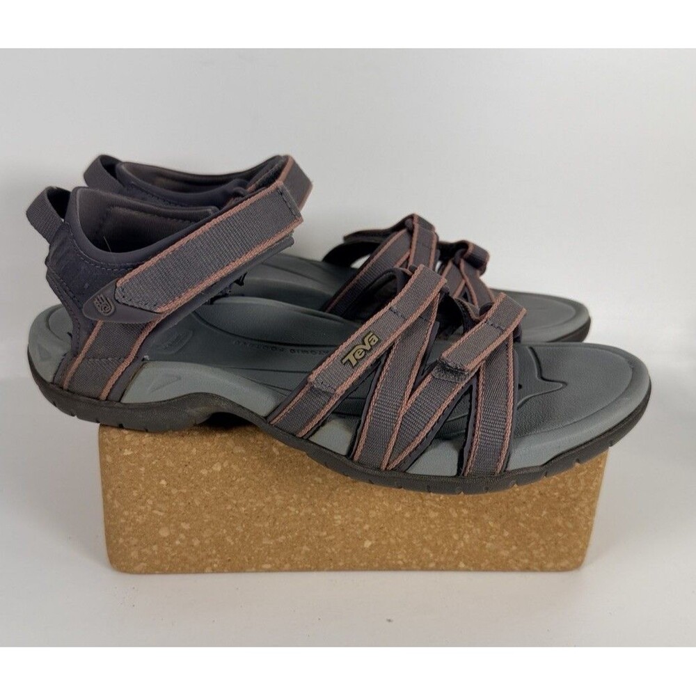 Teva Tirra Womens Hiking Grey Pink Strappy Sport Hiking Sandals Size 8